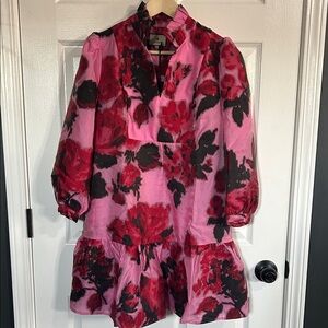 Tuckernuck Falling Rose Dress in Pink and Black 💕 Perfect for KY Oaks or Derby!